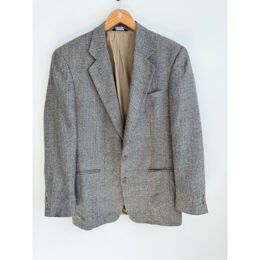 Vito Rufolo Men's Silk Wool Plaid Blazer Sport Coat Made In Italy Size 38LN